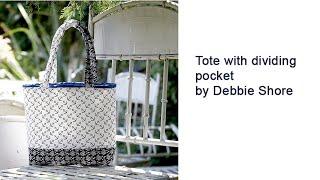 Tote bag with dividing pocket by Debbie Shore