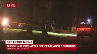 One person injured in officer involved shooting in Henderson County