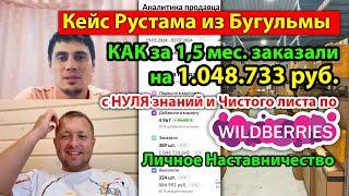 Парень из Бугульмы за 1,5 мес вышел на оборот 1048733 на вб с 0 знаний на Личном наставничестве