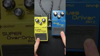 BOSS SD-1 overdrive vs BOSS BD-2 Blues Driver on lead #guitar