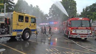 Roxbury Fire Co.1 Fire & EMS Dual Wetdown Tower 15 & Ambulance 110 6/29/24