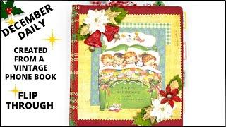 December Daily Flip Through Created From A Vintage Phone Book
