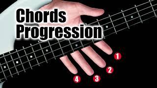 Chords Progession played on Bass Harmonically