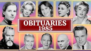 Famous Faces Who Passed Away in 1985 Part 01 OBITUARIES TV