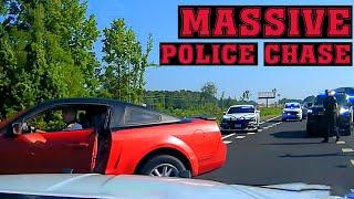 MASSIVE POLICE CHASE. Fake Tags and Crazy Suspects.