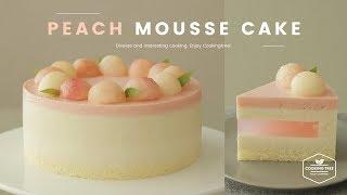 감성자극 복숭아 무스케이크 만들기 : Peach mousse cake Recipe : ピーチムースケーキ | Cooking ASMR