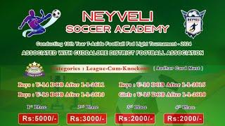 UNDER 14 |  SCB NLC NEYVELI VS EVERSHINE F.C CHENNAI   | NEYVELI SOCCER ACADEMY FOOTBALL 2024