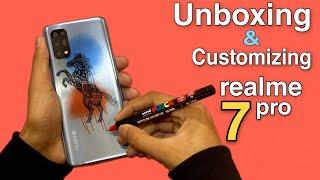 realme 7 pro Unboxing and Customizing | first look | real me 7 pro back cover | accessories