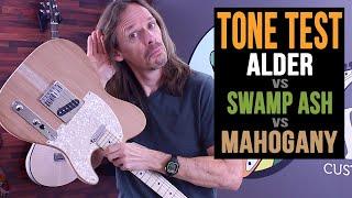 Alder vs Swamp Ash vs Mahogany - Guitar Body Wood Tone Test