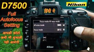 Nikon D7500 Autofocus Setting / Nikon Camera Focus Setting