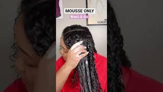 Mousse ONLY Wash and Go on Thick Natural Hair #washandgo #naturalhairstyles #naturalhair #natural