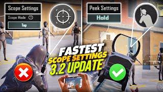 3.2 Update Fastest Scope & Peek Settings in BGMI - PUBGm  100% working