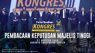 Pembacaan Keputusan Majelis Tinggi Partai NasDem