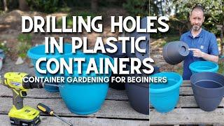  Drilling Holes in Plastic Containers #shorts 