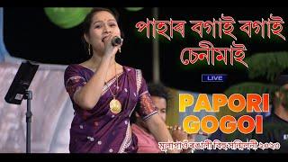 পাহাৰ বগাই বগাই চেনীমাই || Papori Gogoi || Non-Stop Song || From Mulagaon Rongil Bihu Honmiloni 2023