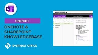 OneNote and SharePoint for Team Knowledge Base