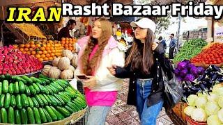 Walking through the Colorful Rasht Grand Bazaar  Iran's largest open-air market | bazar