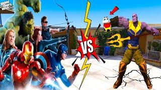 THE AVENGERS (Endgame) Vs THANOS - Epic Battle In GTA 5