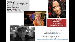 Open Mic Night Live at the ZoomBarDC Steve Woolwine Arlene Grant Joseph Stegner Scott Kaplowitz