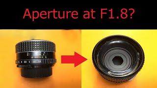 Quick Tip :  Aperture blades not fully opening up?