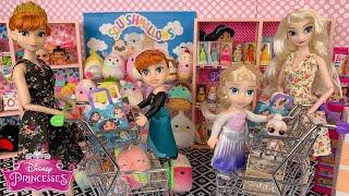 Elsa and Anna Toy Shopping for Friends Adventure!