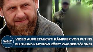 UKRAINE-KRIEG: Video aufgetaucht! Kämpfer von Putins Bluthund Kadyrow köpft Wagner-Söldner