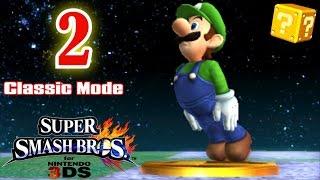 Super Smash Bros. for Nintendo 3DS - Playthrough [Part 2 - Classic Mode - Luigi] [ENG]