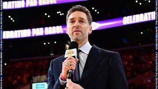 FULL Pau Gasol Jersey Retirement Ceremony 