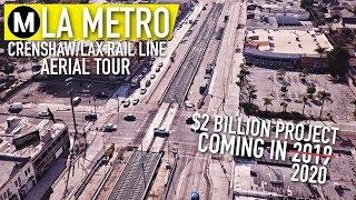 LA Metro Crenshaw/LAX Line Delayed | Construction Aerial Tour