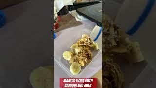 Mango Float with banana and milk