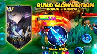 Build Slowmotion ️️ Rusuh = Bantai - Top Global Aamon Mobile Legends Bang Bang 2024