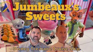 Tour of Jumbeaux's Sweets Ice Cream Shop on the Disney Treasure