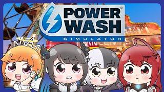 Let's wash w/ @ShioriNovella @holoen_erbloodflame @TakanashiKiara    | PowerWash Simulator