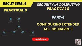 Security in Computing Practical 3 | CCNA | Configuring Extended ACLs - Scenario 1