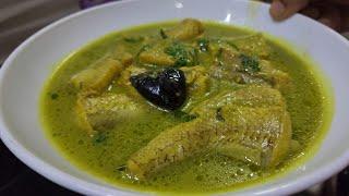 Green Masala Bombil Curry l Bombay Duck Curry ️