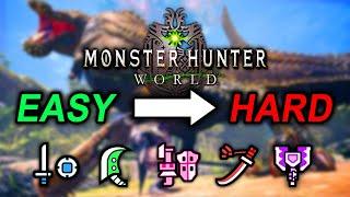 HARDEST or EASIEST Weapons to Learn in Monster Hunter World | Every Weapon Ranked Tier List
