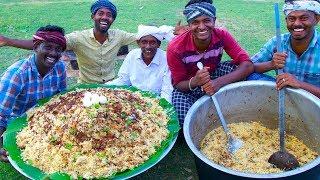 BIRYANI | TRADITIONAL PRAWNS BIRYANI | Hyderabadi Style Dum Biryani Recipe Cooking In Village