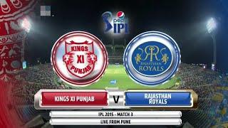 Kings xi Punjab vs Rajasthan royals ipl 2015 match no 3 what a thriller match ||#trending#youtube