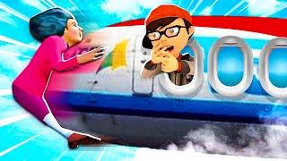 MISS T FRAPPÉ PAR UN AVION ?? - Scary Teacher 3D Happy Easter