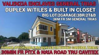 Pinakamurang Duplex w/tiles sa buong General trias Cavite. 30min frm NAIA & PITX. Valenzia Enclaves