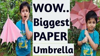 #Origami #umbrella||#how To make Paper Umbrella That Open And Close| #PaperCraft #diy||By Arpith S||