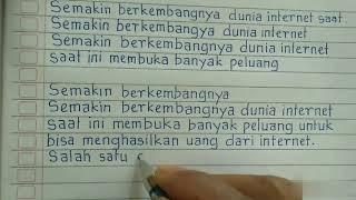 Menulis bagus dan rapi seperti huruf cetak//special print handwriting.