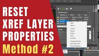 AutoCAD How to Reset Xref Layer Properties with VISRETAIN Command