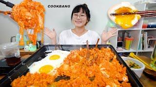 (cookbang) SUPER QUICK "Spam Kimchi Fried Rice"+SoySauce Marinated Soft Boiled Eggs Eat/Cooking show