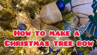 How to make a Christmas tree bow