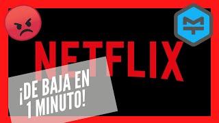 Cómo DAR DE BAJA NETFLIX desde el móvil