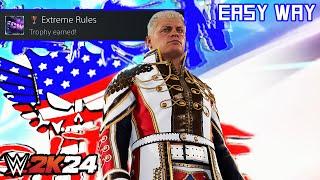 WWE 2K24 - Extreme Rules (Trophy/Achievement) | Easy Way