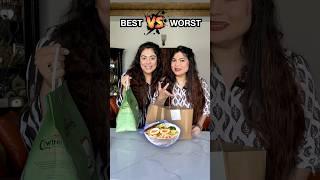 5⭐️ vs. 1⭐️: BEST vs. WORST Rated Ramen Challenge! #thakursisters #foodchallenge #shorts