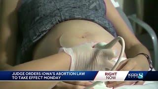 District court orders the 6 week fetal heartbeat abortion ban can take effect Monday morning