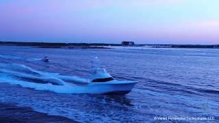 Blue Eyes running out the  Beaufort Inlet -  Shearline 58' Sport fisherman